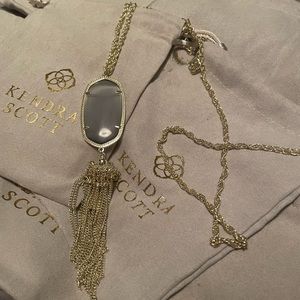 Kendra Scott Rayne Necklace - Gray and Gold